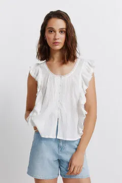 Blusa romántica volantes