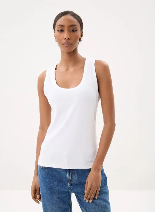 T-shirts met korte mouwen DEBARDEUR-UNI dames wit