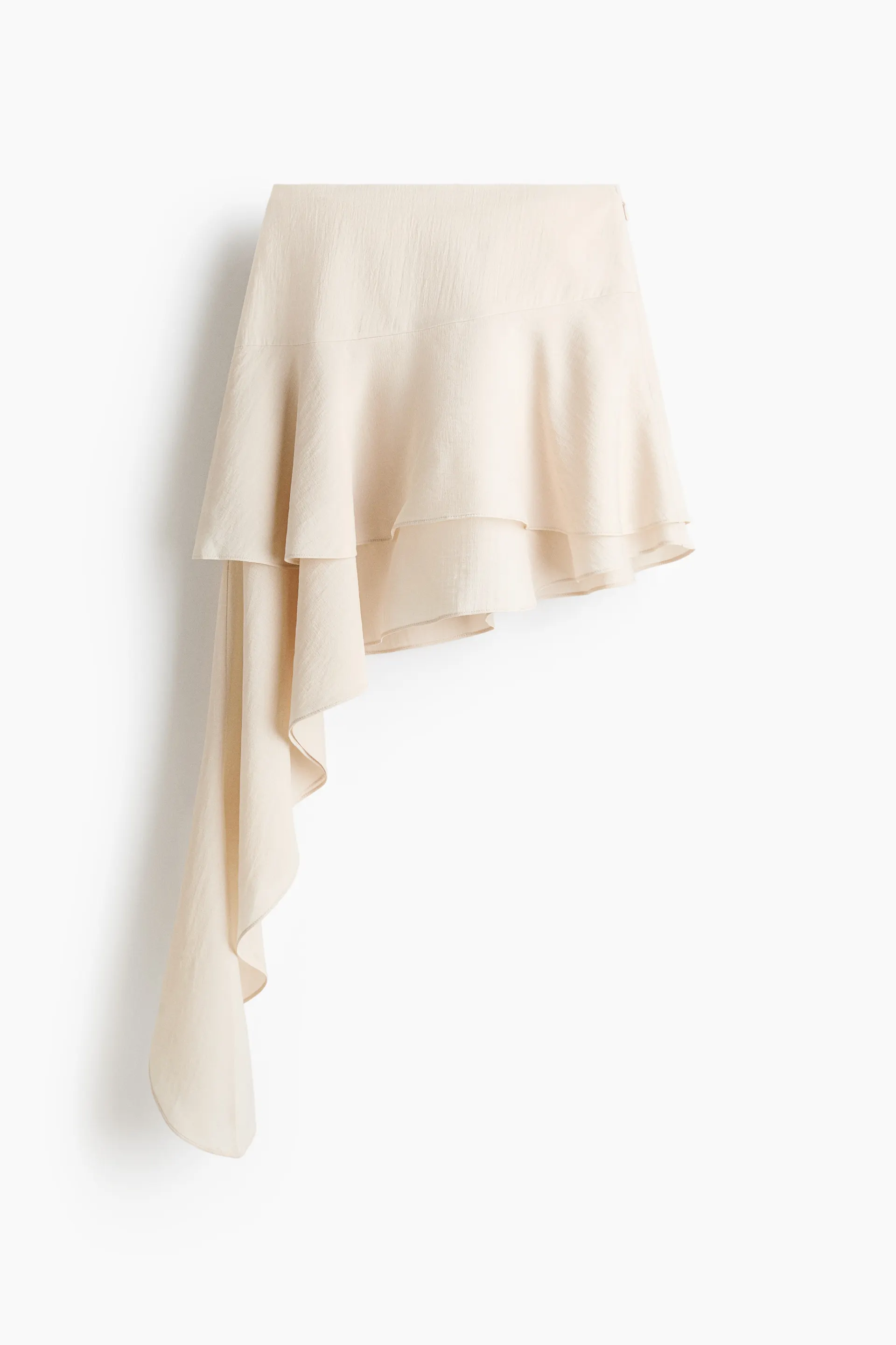 Draped-panel tiered skirt