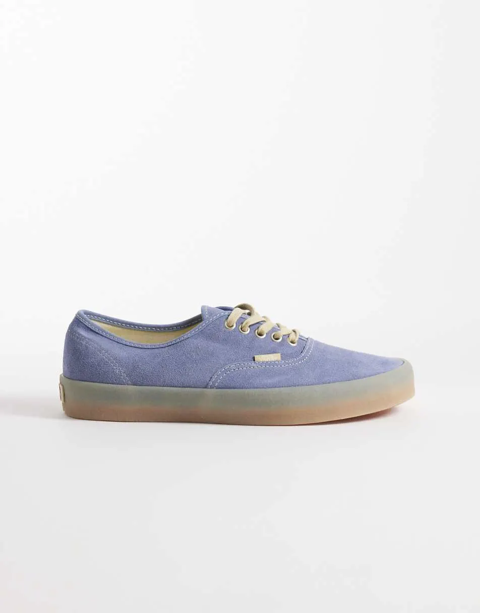 Vans Authentic trainers in light blue with tan sole