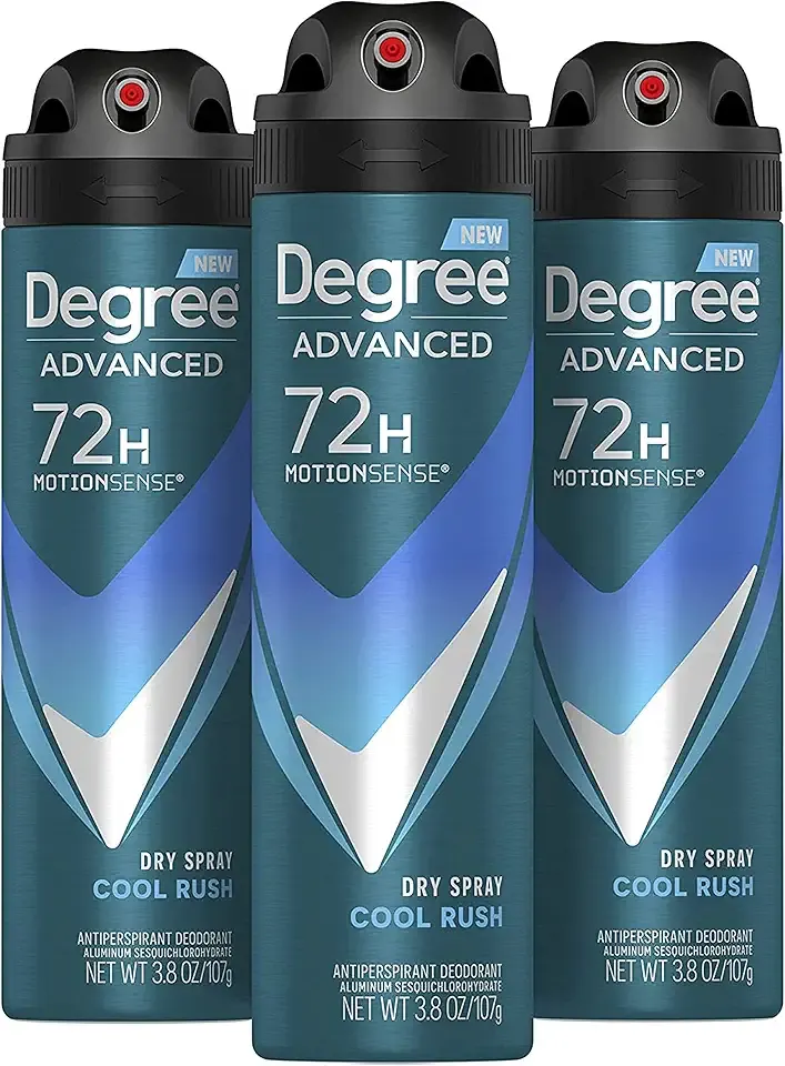 Degree Antiperspirant Deodorant Dry Spray Cool Rush 3.8 oz 3 Count