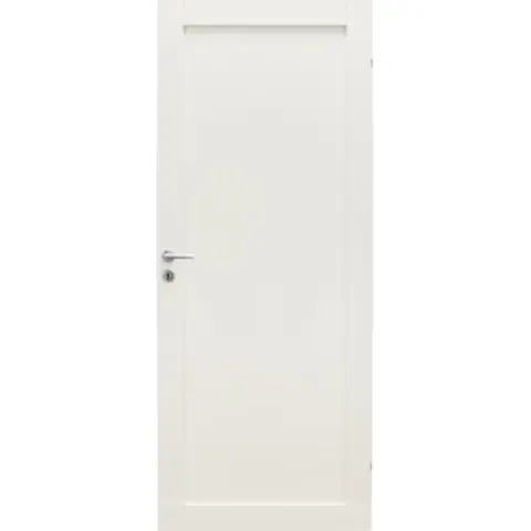 Innerdør funkis massiv fyllingsdør 1 speil 10x21 hvit ncs s0502-y bomull