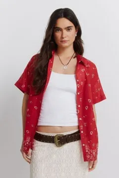 Camisa oversize estampada