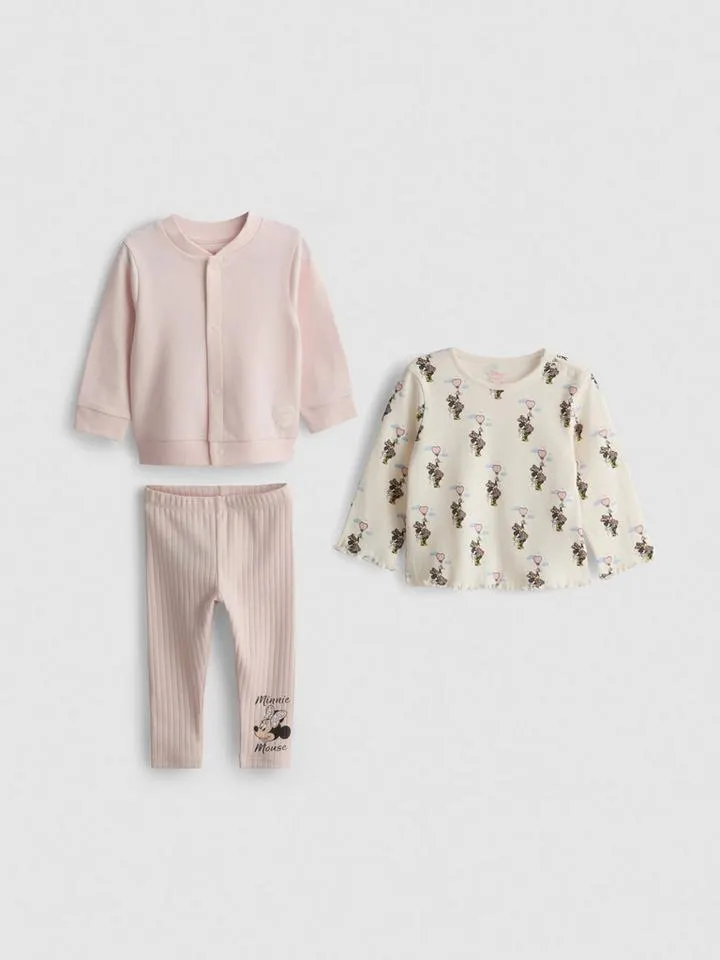 0–18 mois | T-shirt, legging et veste Disney Minnie Mouse nouveau-né