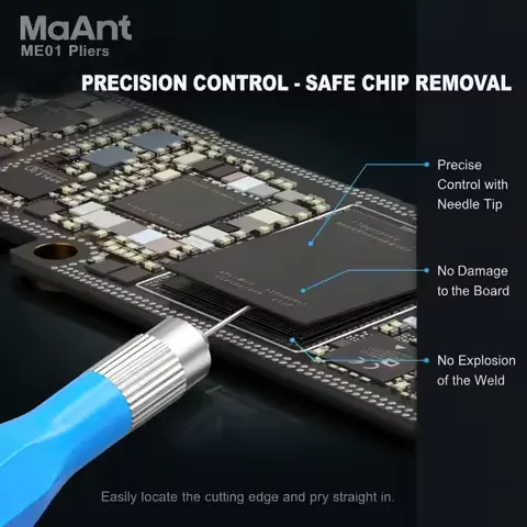 Handheld Non Magnetic Plier Pick Up Needle IC Pry Tool for Mobile Phone Motherboard Chip CPU Repair High Toughness Hand Tool Kit