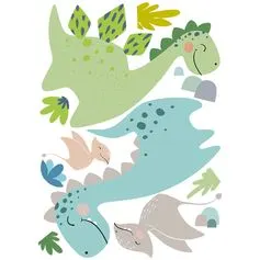 Sticker déco dinosaures 70x50cm