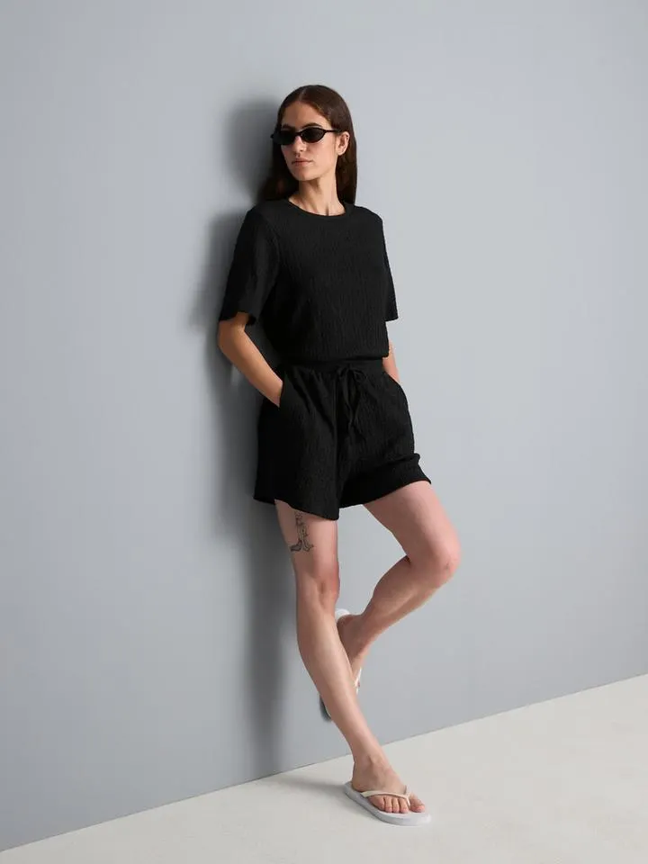 Short décontracté texturé