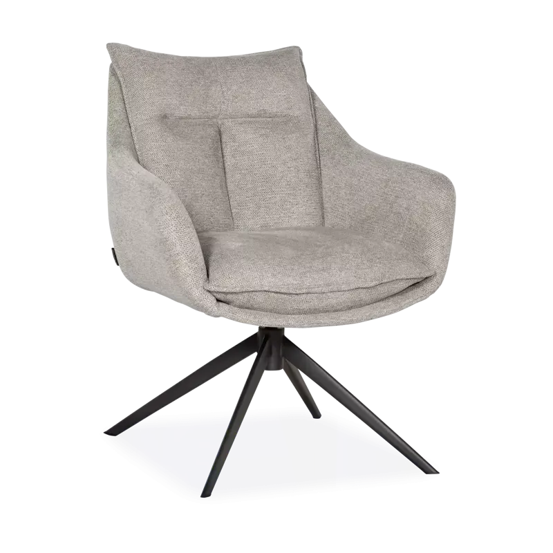 Armstoel Kazana XL - draaibaar - stof Aragon Antraciet - pocketvering - poot zwart - OP=OP