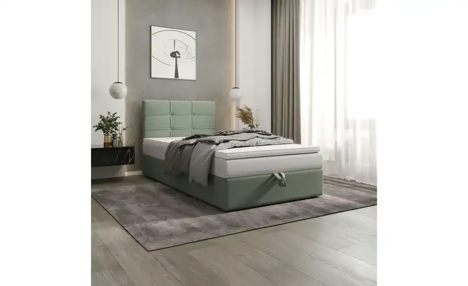 Boxbett mit Stauraum, Matratze H3 und Topper Duo 2