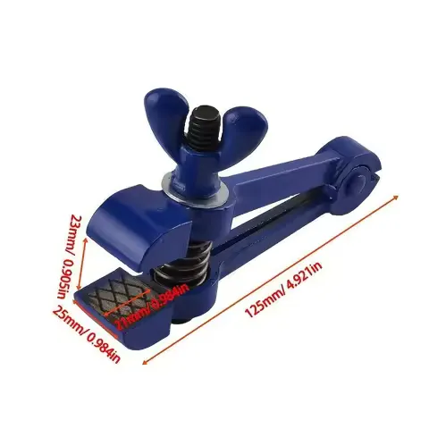 1PC Hand‑Held Pipe Vise Clamp Pliers Steel Handle Spring Base Plumbing Workshop Hand Tool