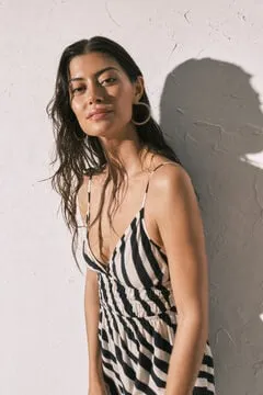 Vestido corto estampado cebra