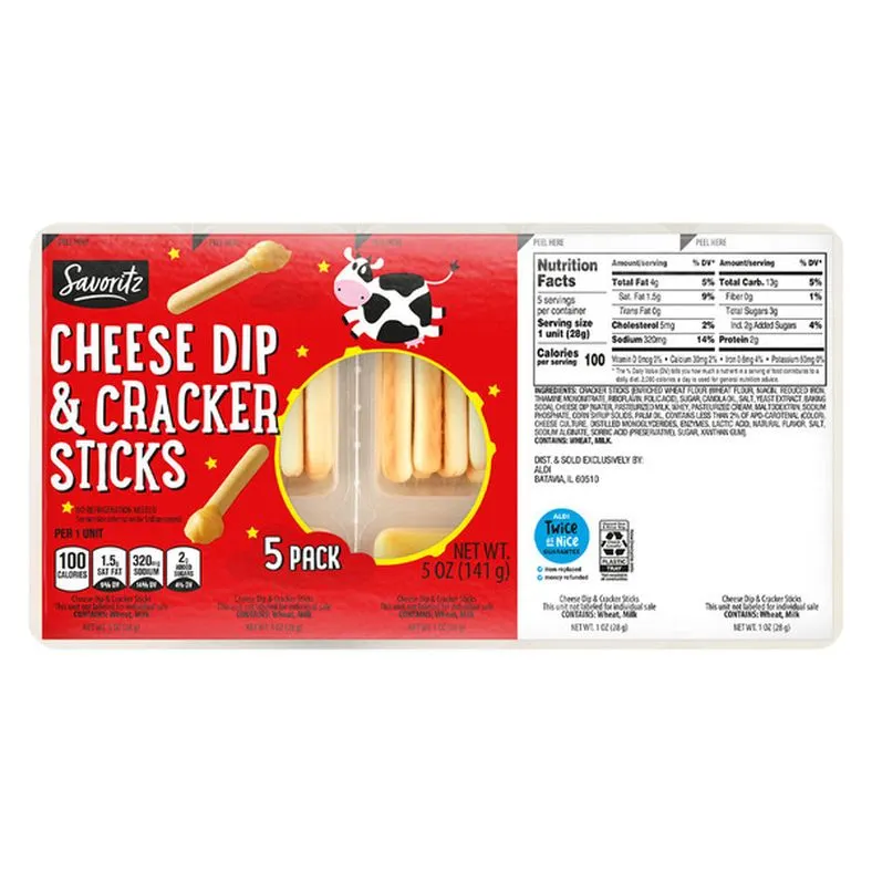 Savoritz Cheese Dip & Cracker Sticks