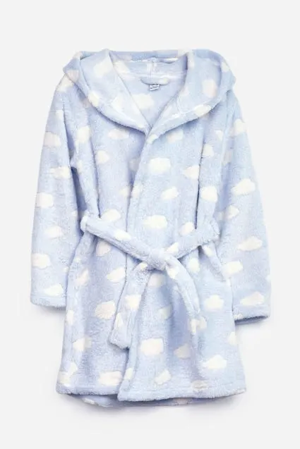 Kids badjas met wolkjes - inSua