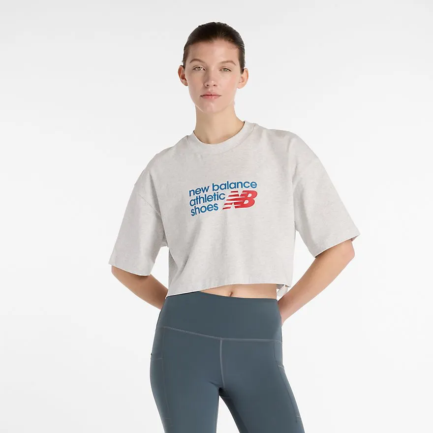 Athletics Premium Chest Logo Cropped T-Shirt