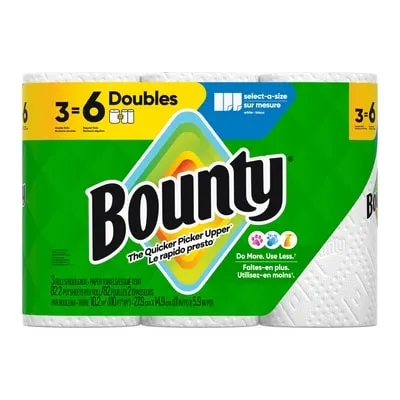 Select-a-Size Paper Towel, 3 Equal 6 Rolls, 82 Sheets per roll