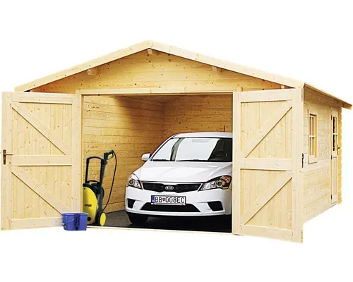 Přístřešek na auto BPP Karin dřevěný přírodní 398 x 536 cm