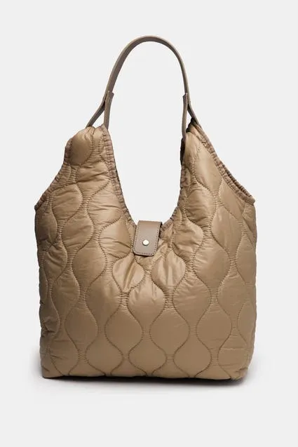 Shopper quilted met drukknopje - MAE