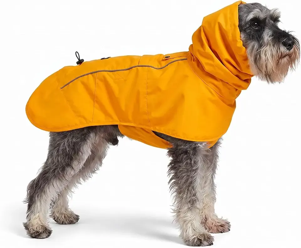 Spark Paws Dog Raincoat - Waterproof Rain Jacket w/Hood, Full Coverage