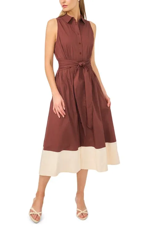 Halogen® Tie Waist Shirtdress