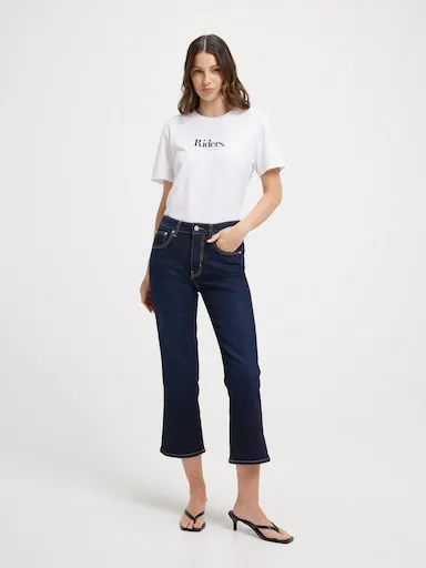 Riders By Lee Mid Bootcut Crop In Stretch Rinse