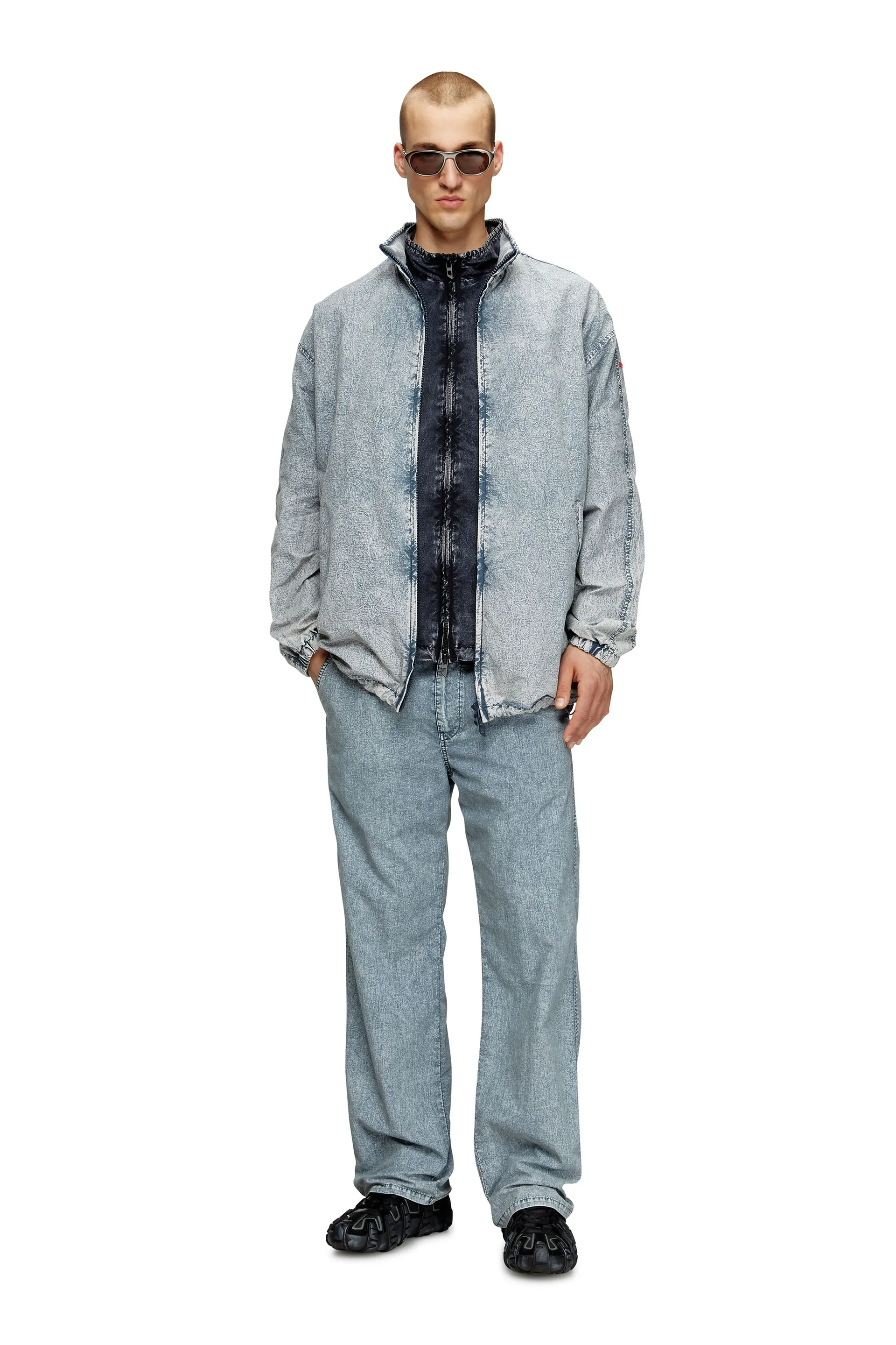 Jacket in recycled nylon taslan