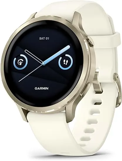 Garmin Venu® 4, 41mm, Advanced Health and Fitness GPS Smartwatch, Bright and Colorful Display, Built-in Flashlight, 10 Days of Battery Life, Lunar Gold with Bone Silicone Band Garmin Venu® 4, 41mm, Advanced Health and Fitness…