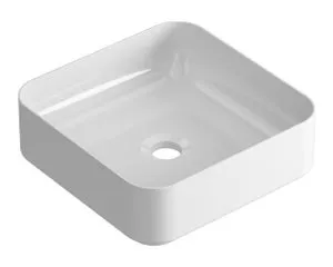 Lavabo de sobreponer Studio brillante 36x12x36 cm