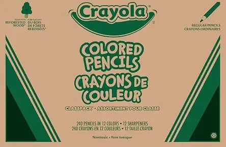 Crayola Colored Pencils Classpack (240ct), Teacher Must Haves, Classroom Essentials, Bulk Colored Pencils for Kids, 12 Colors, Back to for School Coloring Supplies