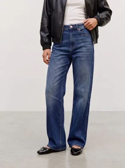 VMMANDY-STRETCH Høy midje Wide Leg Fit Jeans