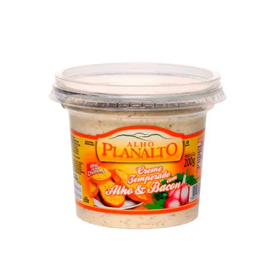 creme de alho planalto com bacon pote 200g
