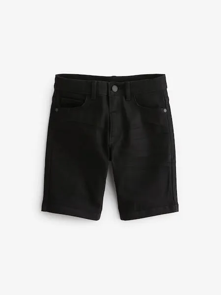 Black Single Denim Shorts (3-16yrs)