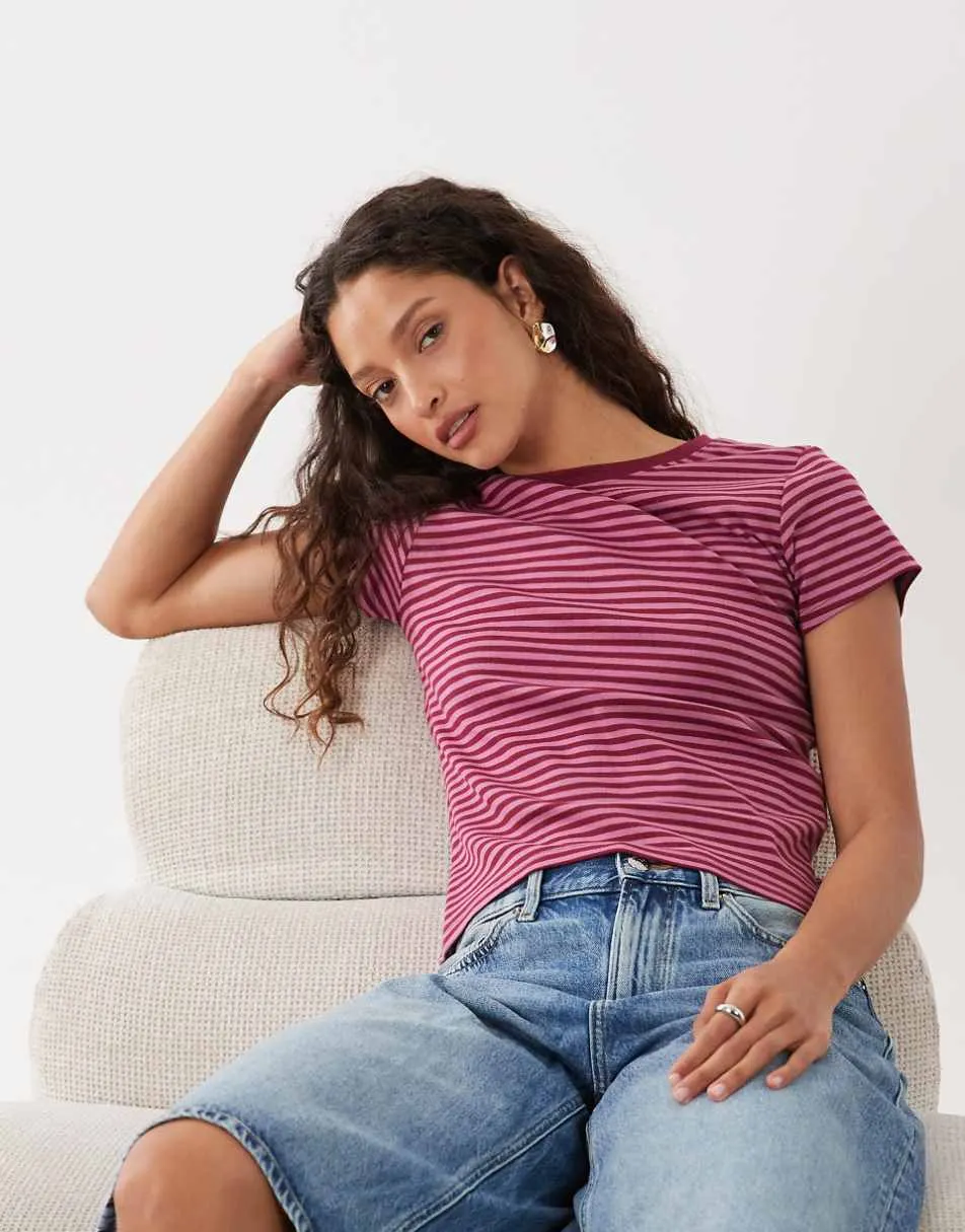 Cotton on 90s baby tee in madi stripe