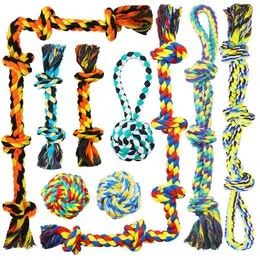 ZOOMIES 9pcs Dental Dog Rope Toys