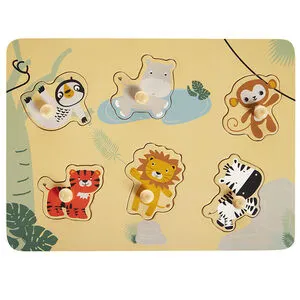 Puzzle en bois Happy Wild 6 pièces