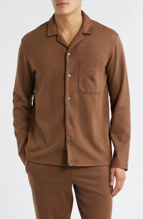 Herringbone Twill Pajama Top