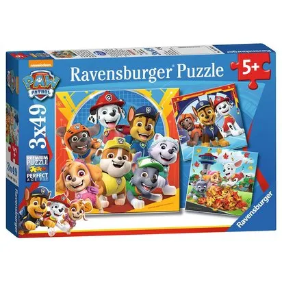 PAT'PATROUILLE - PUZZLES 3 X 49 PIECES - PRETS A SECOURIR