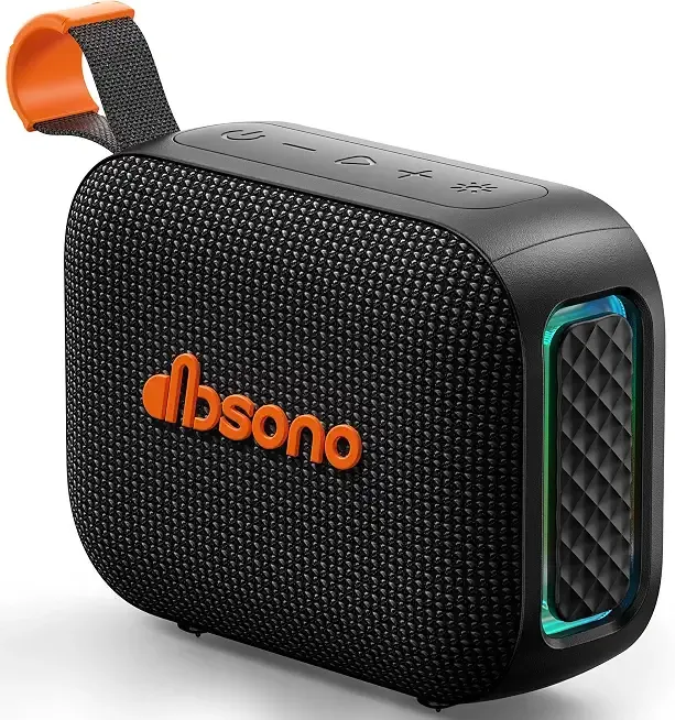 Portable Bluetooth Speaker Line-in Support: IPX5 Waterproof HD Sound Up to 24H Playtime, TWS Pairing, LED Light, Outdoor Speaker for Beach/Pool/Travel, Back to School Gifts for Adult Teen-Black