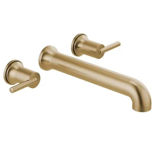 Delta Trinsic Gold 2-Handle Wall-Mount Tub Filler Trim Kit in Champagne Bronze (Valve Not Included)