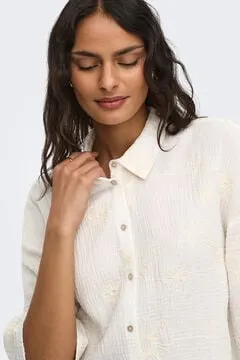 Camisa bordada bambula