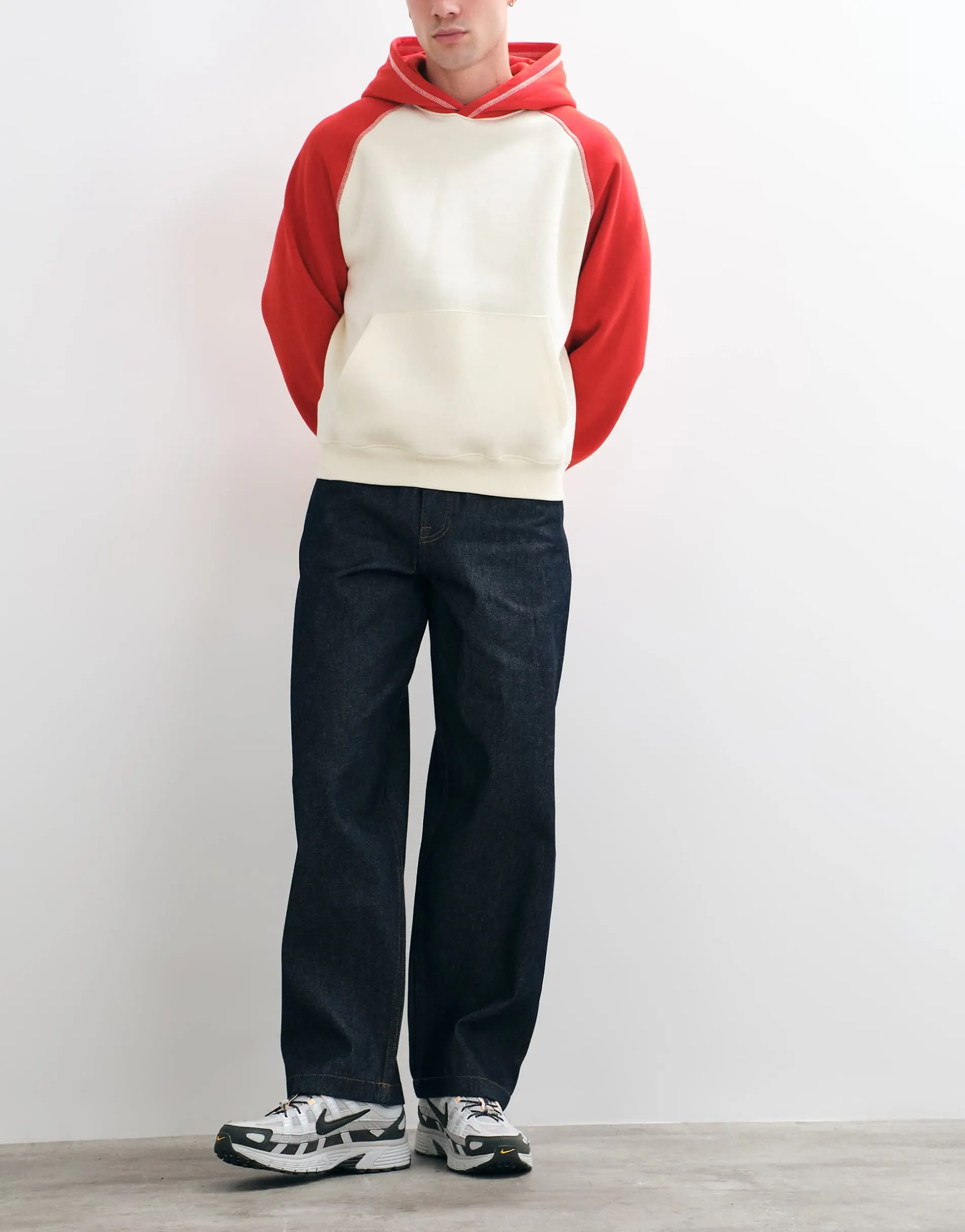 ASOS DESIGN loose jeans in raw indigo