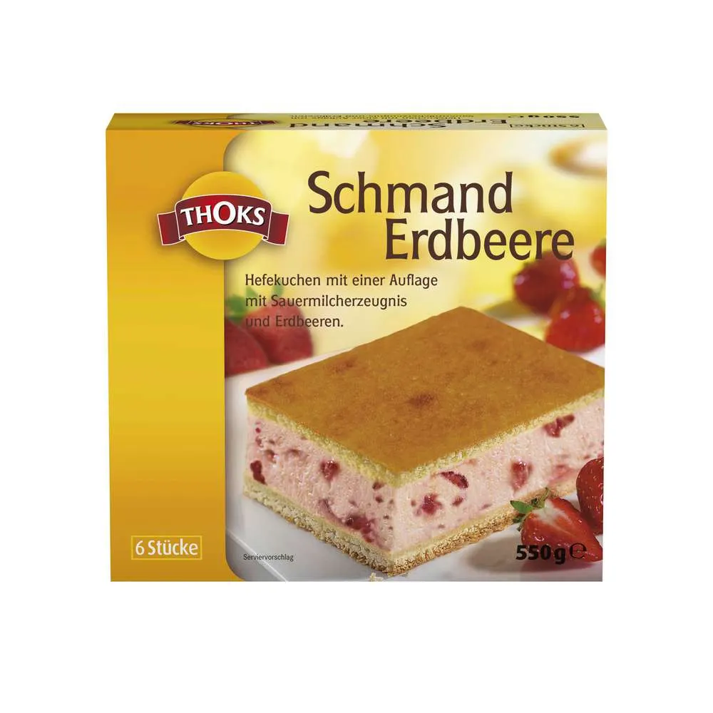 THOKS Schmand-Erdbeer Kuchenschnitten, tiefgekühlt