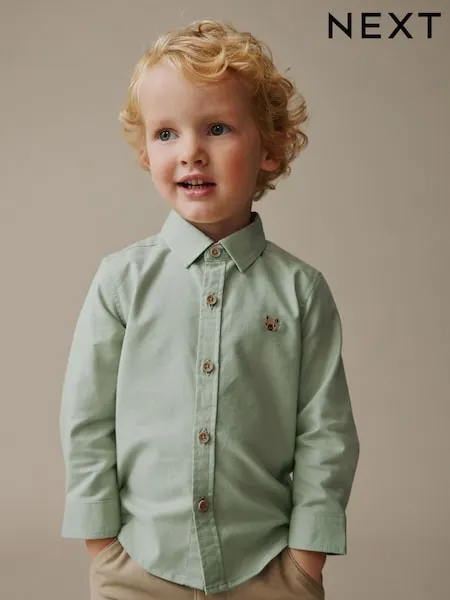 Green Character Long Sleeve Long Sleeve Oxford Shirt (3mths-7yrs)