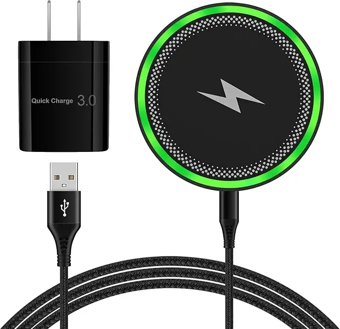 Samsung Wireless Charger Fast Charging Pad for Galaxy S26 Plus S26Ultra S25 | Ultra S25 FE/Edge Z Flip/Fold8/7 S24FE S23,Wireless Charging Station Cargador Inalámbrico Para for iPhone 17e 16 with Adapter