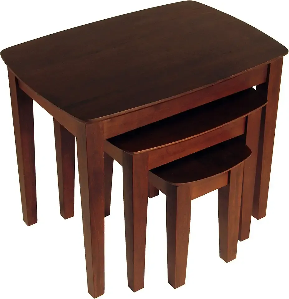 Winsome Bradley Nesting Tables, for Living Room, Walnut, Set of 3