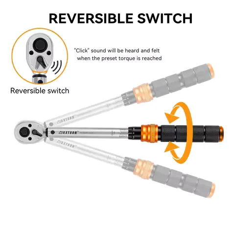 Waxtron Spark Plug Torque Wrench 3/8'' Set Adjustable Torque Spanner 5-60N.m For Bicycle Motorcycle Professional Hand Tools