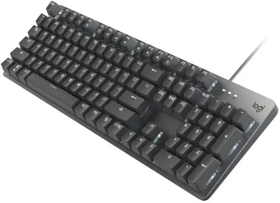 K845 Mechanical Illuminated Keyboard, Strong Adjustable Tilt Legs, Full Size, Aluminum Top Case, 104 Keys, USB Corded, Windows (TTC Brown Switches)