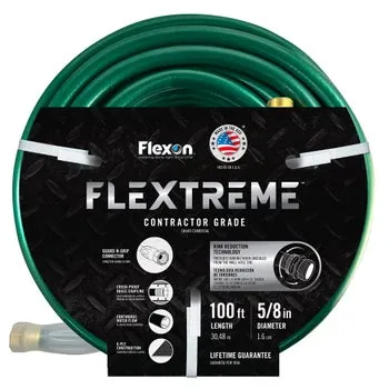 Flexon 5/8 in. x 100 ft. Contractor Grade Hose with Guard & Grip