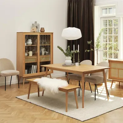 Houten eetkamerbank Boas Gerookt eiken