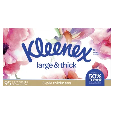 Kleenex Large &Thick 3 Ply Facial Tissues