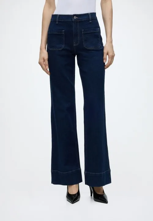ONLCYPRESS RINSE - Flared jeans - dark blue denim